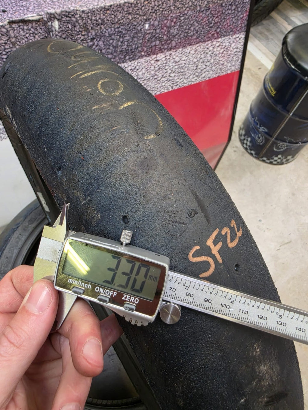 Pirelli Diablo Superbike SC1 125/70-17 Used BSB Scrub Motorcycle Tyre - SF22