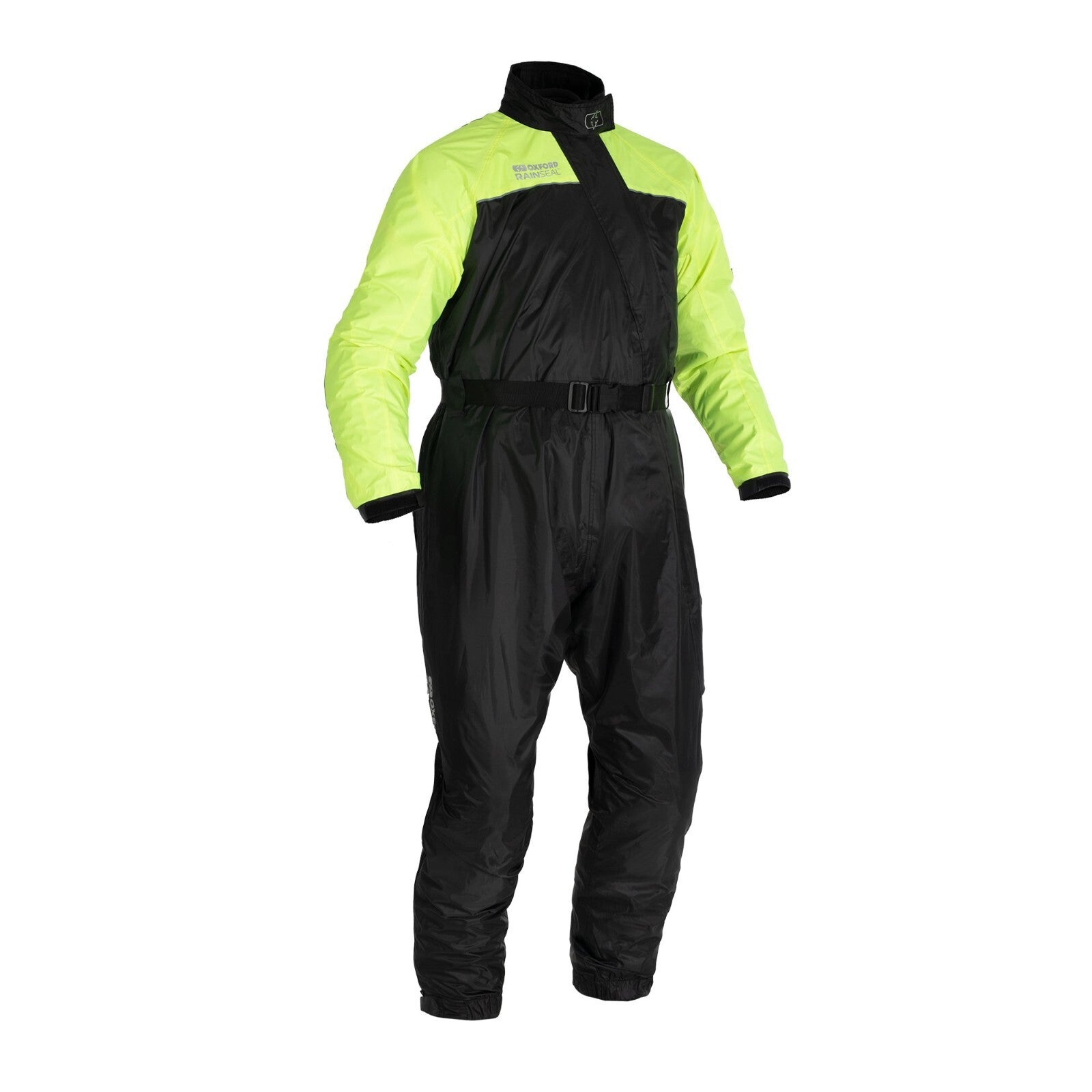 Oxford Rainseal Waterproof Motorcycle Motorbike Scooter Over Suit Black Fluo