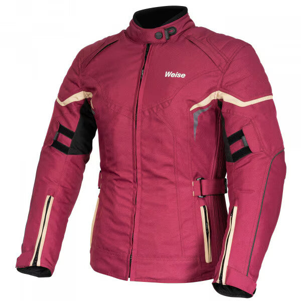 Weise Ladies Nashua Waterproof Motorcycle Motorbike Textile Jacket - Wine Red