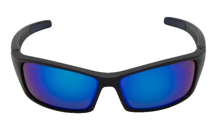 Ugly Fish RS5228 Motorcycle Motorbike Sunglasses - Matt Black Frame/Blue Lens