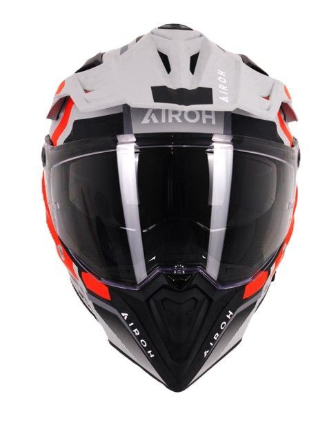 Airoh Commander 2 Adventure ECE 22.06 Carbon Motorcycle Helmet Orange/Grey Matt