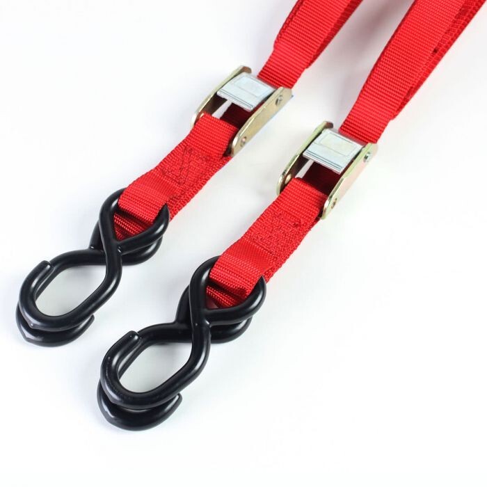 Bike It 2 Piece Red Autolock Motorcycle Motorbike Van Trailer Workshop Tiedown