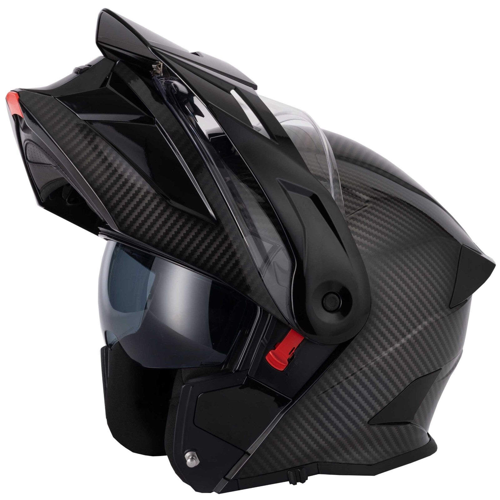 VCAN H276 Sonic Flip Front Carbon Effect ECE 2206 Motorcycle Motorbike Helmet