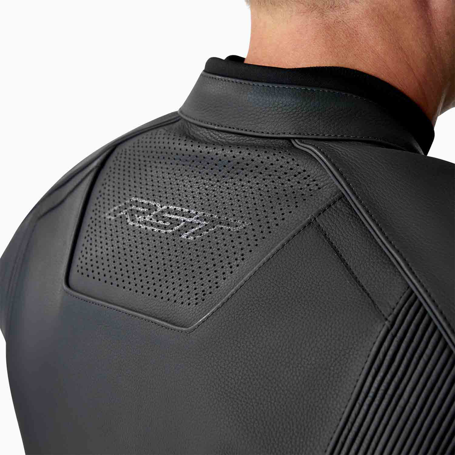 RST S1 D30 CE AAA Leather Motorcycle Motorbike Sports Jacket - Black Black