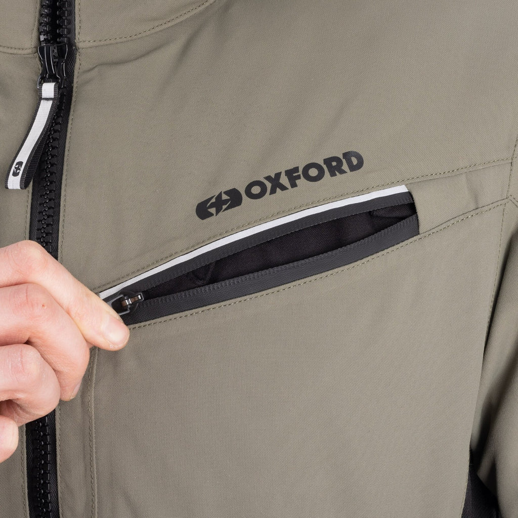 Oxford Mondial Street Dry2Dry Laminate CEAA Motorcycle Motorbike Jacket - Khaki