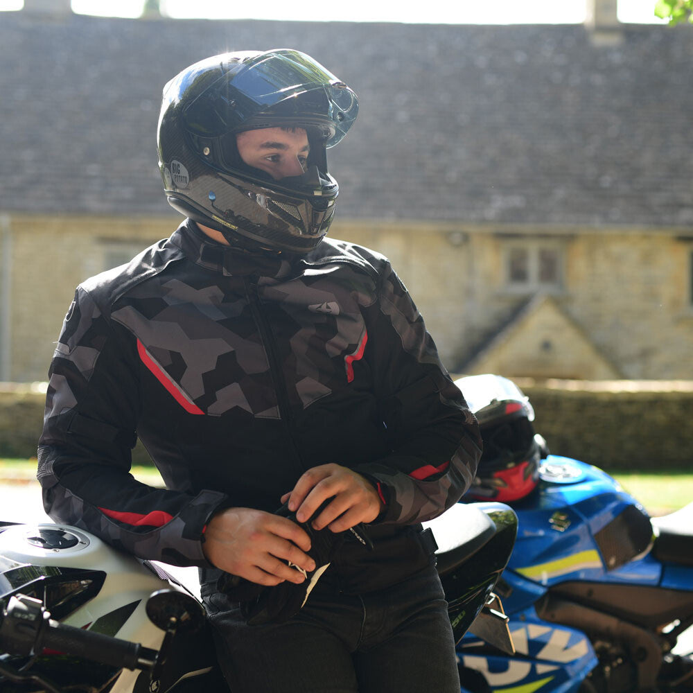 Oxford Delta 1.0 Short Waterproof Textile Motorcycle Motorbike Jacket Camo