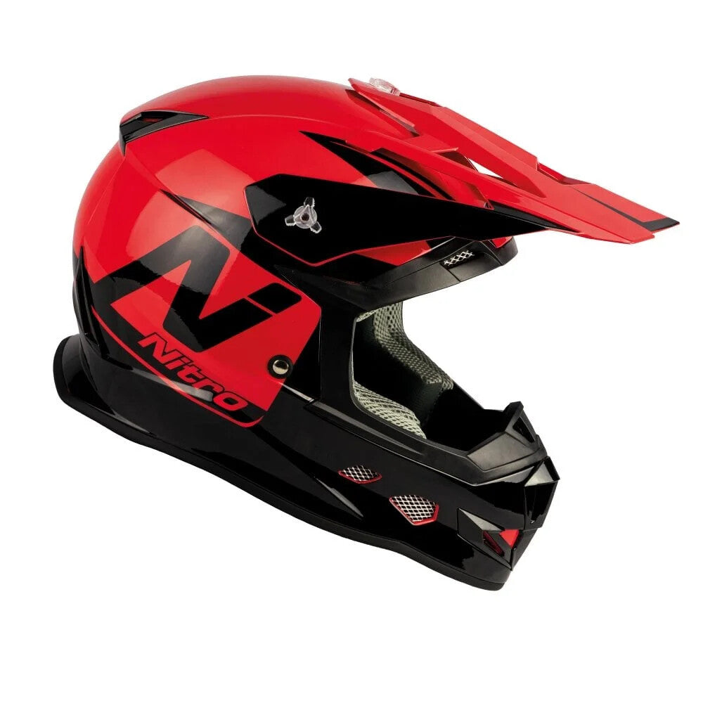 Nitro MX700 Podium MX Motocross Enduro Motorcycle Helmet Holeshot Black Red