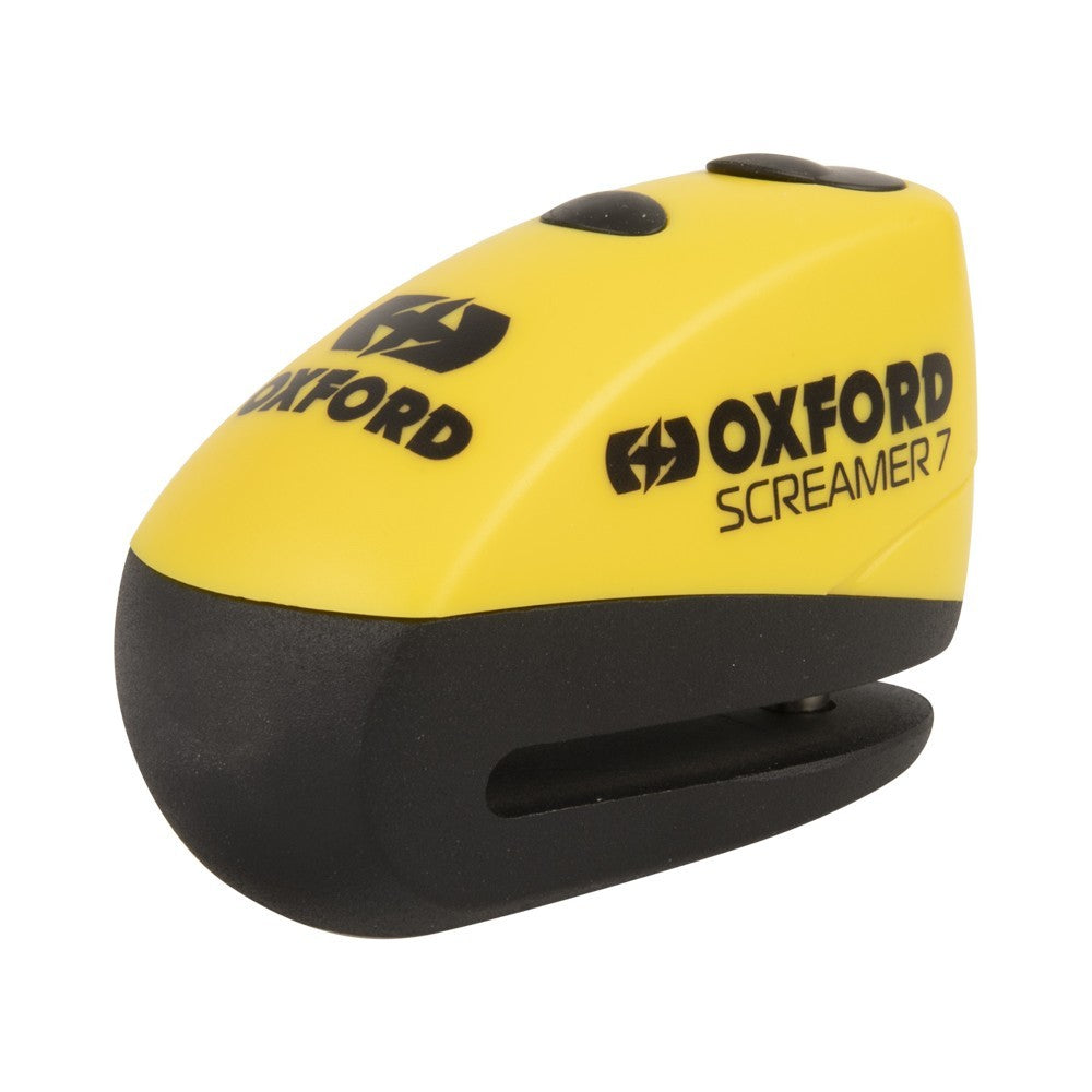 Oxford Screamer 7 Disc Lock Alarm Motorbike Motorcycle Security Yellow LK290