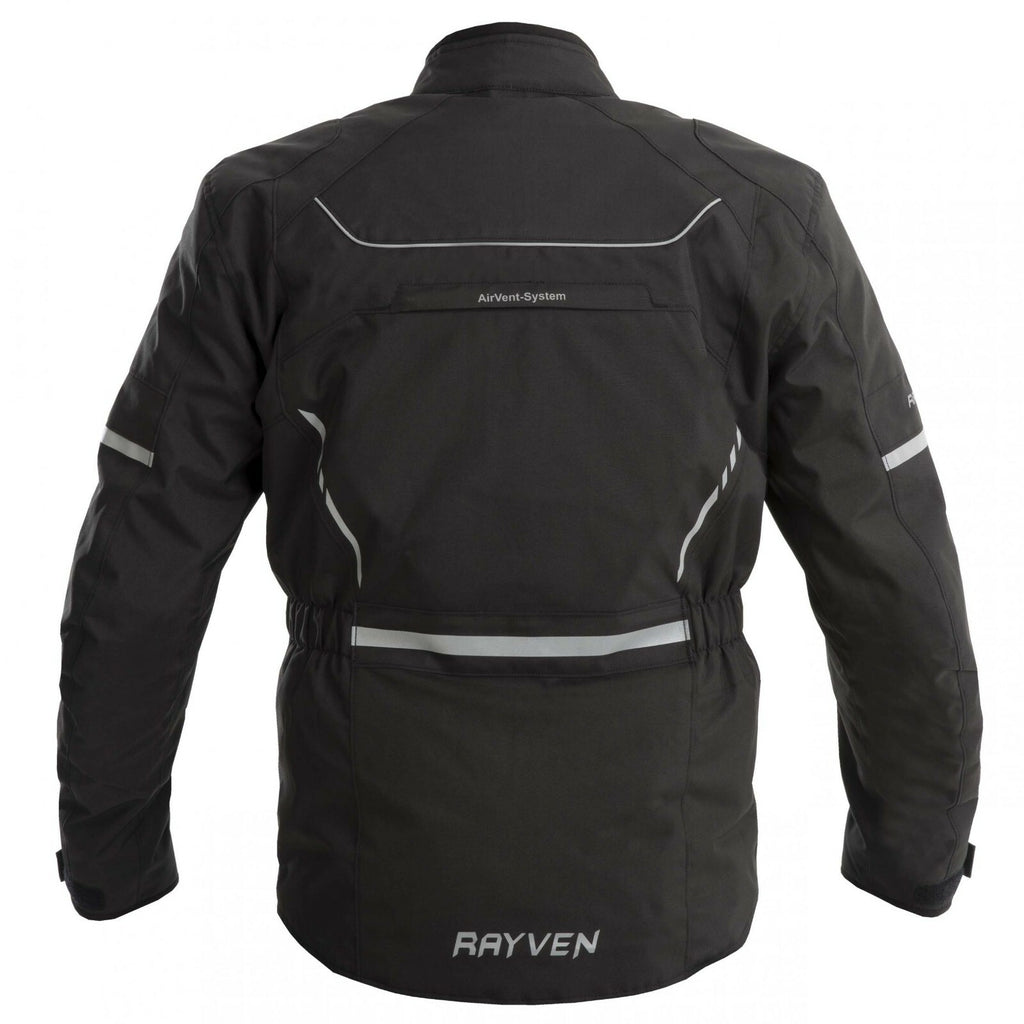 Rayven Scotty Waterproof CE Approved Motorcycle Motorbike Jacket - Black