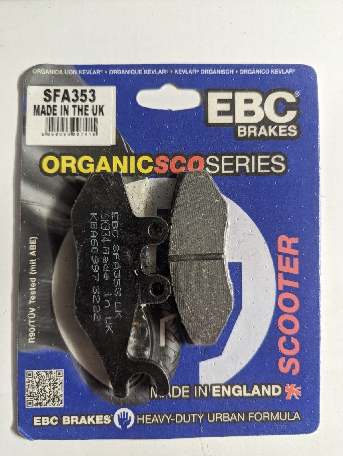 SFA353 EBC Organic Brake Pads (Made with Kevlar)