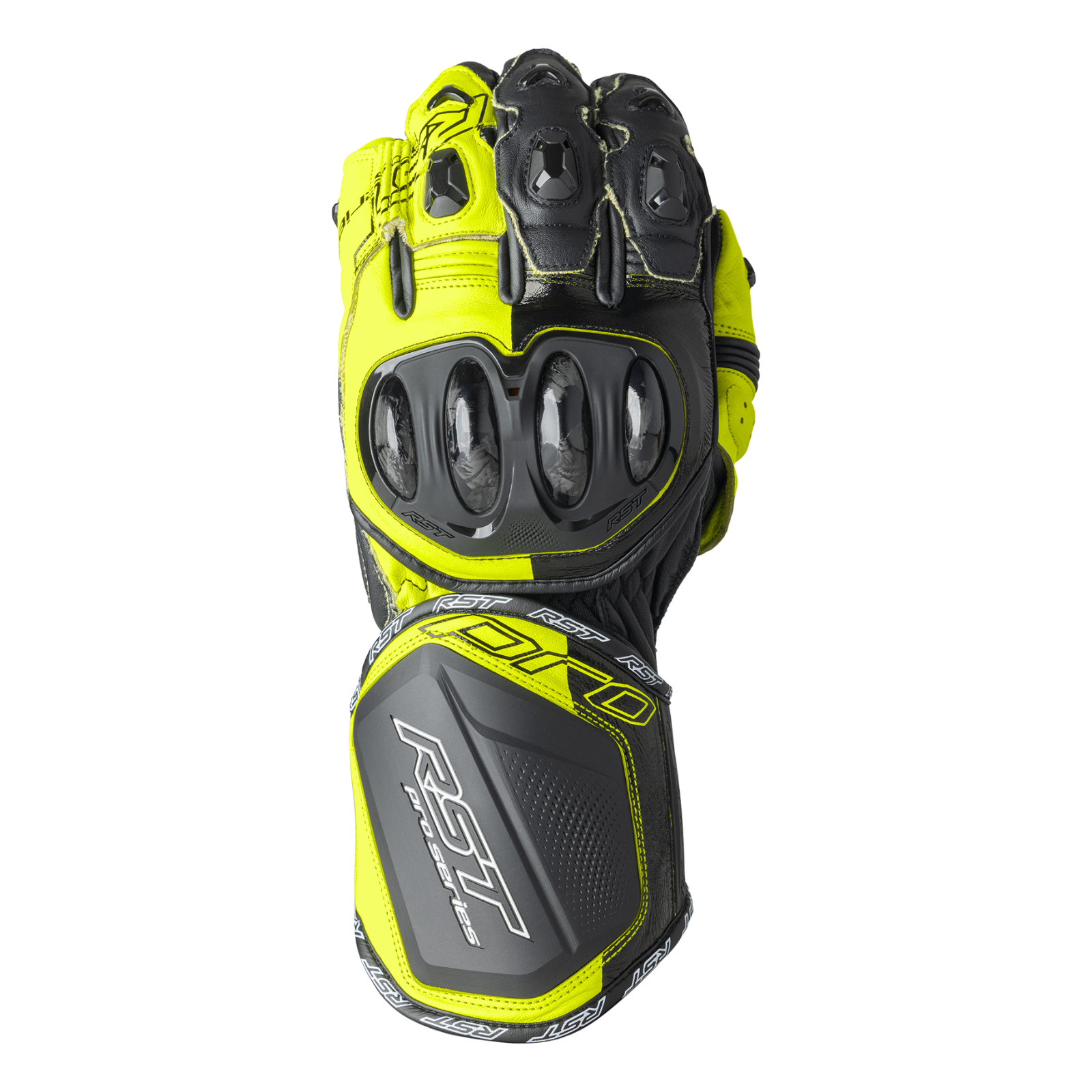 RST Pro Series GP D3O Kangaroo Leather Sports Track Motorcycle Bike Glove Yellow