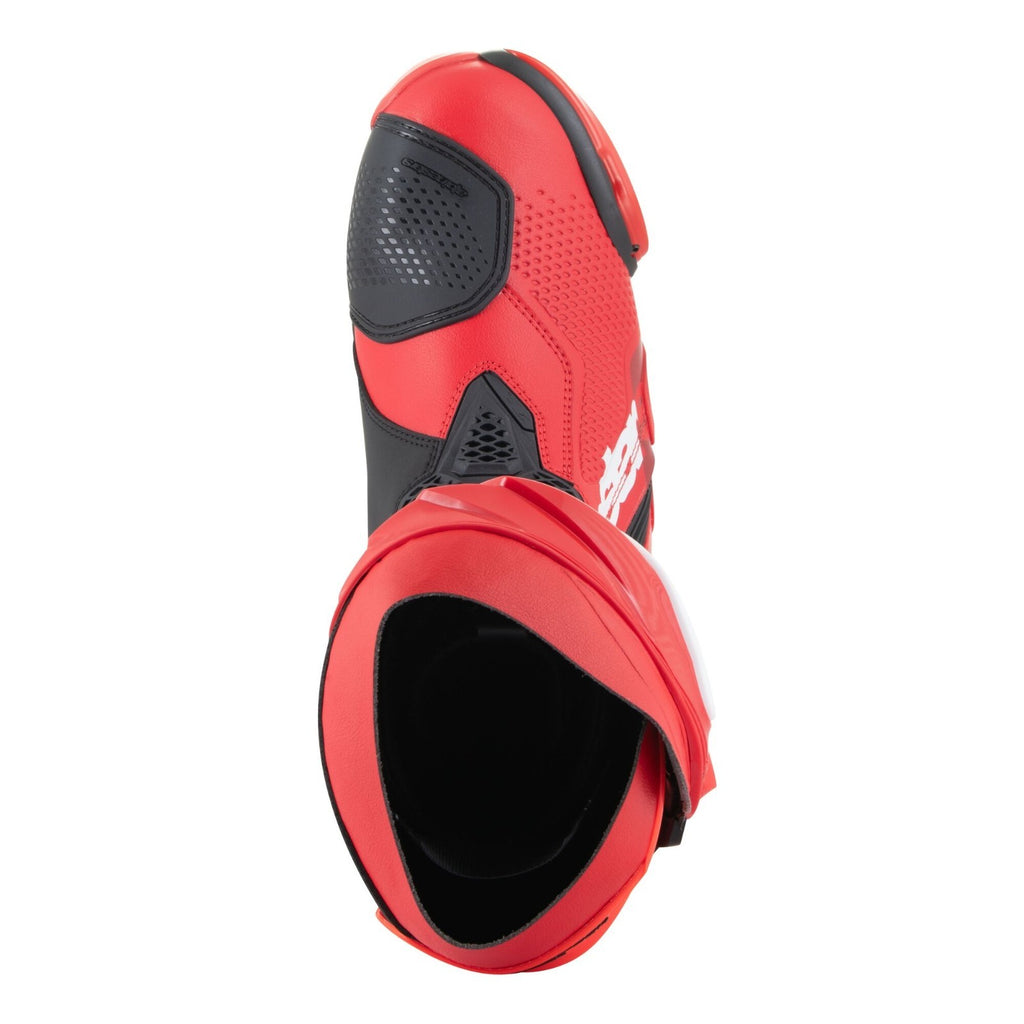Alpinestars Supertech R Motorcycle Bike Sports Trace Race Boots Bright Red Fluo