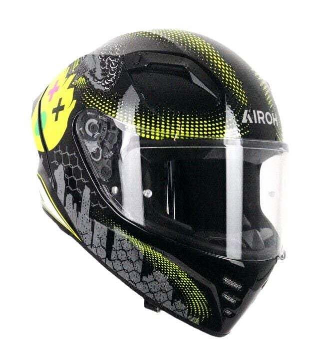Airoh Connor ECE2206 Full Face Motorcycle Motorbike Helmet Black Gamer Gloss