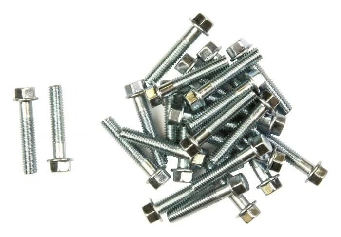 Bike It Carbon Steel Flange Head Bolts M6 x 30mm (25Pcs)