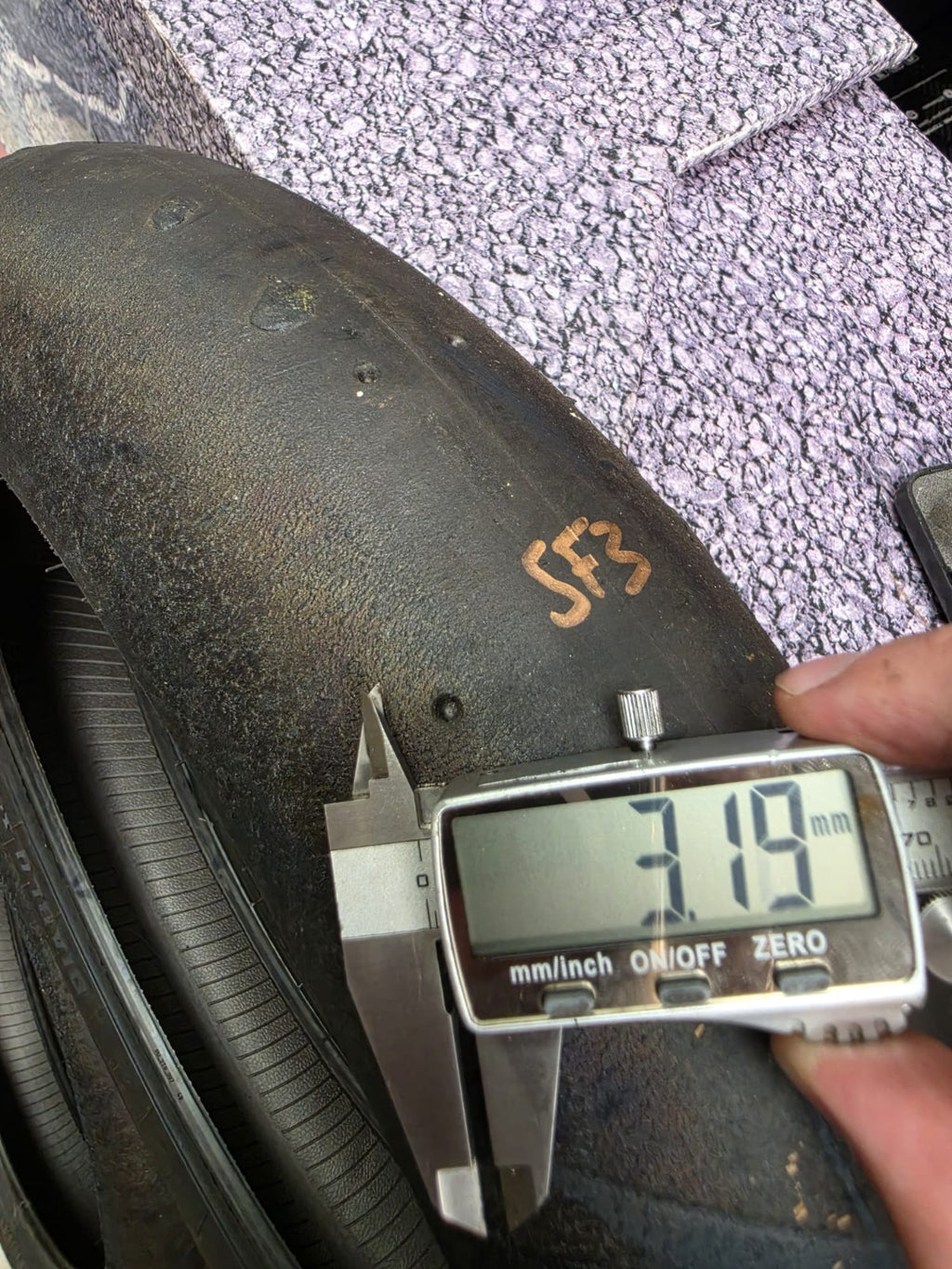Pirelli Diablo Superbike SC1 125/70-17 Used BSB Scrub Motorcycle Tyre - SF3