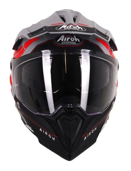 Airoh Commander 2 Adventure ACU Gold ECE 22.06 Motorcycle Helmet Reveal Red Matt