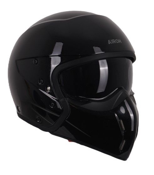 Airoh J110 Convertible ECE22.06 Motorcycle Motorbike Helmet Black Glitter Gloss