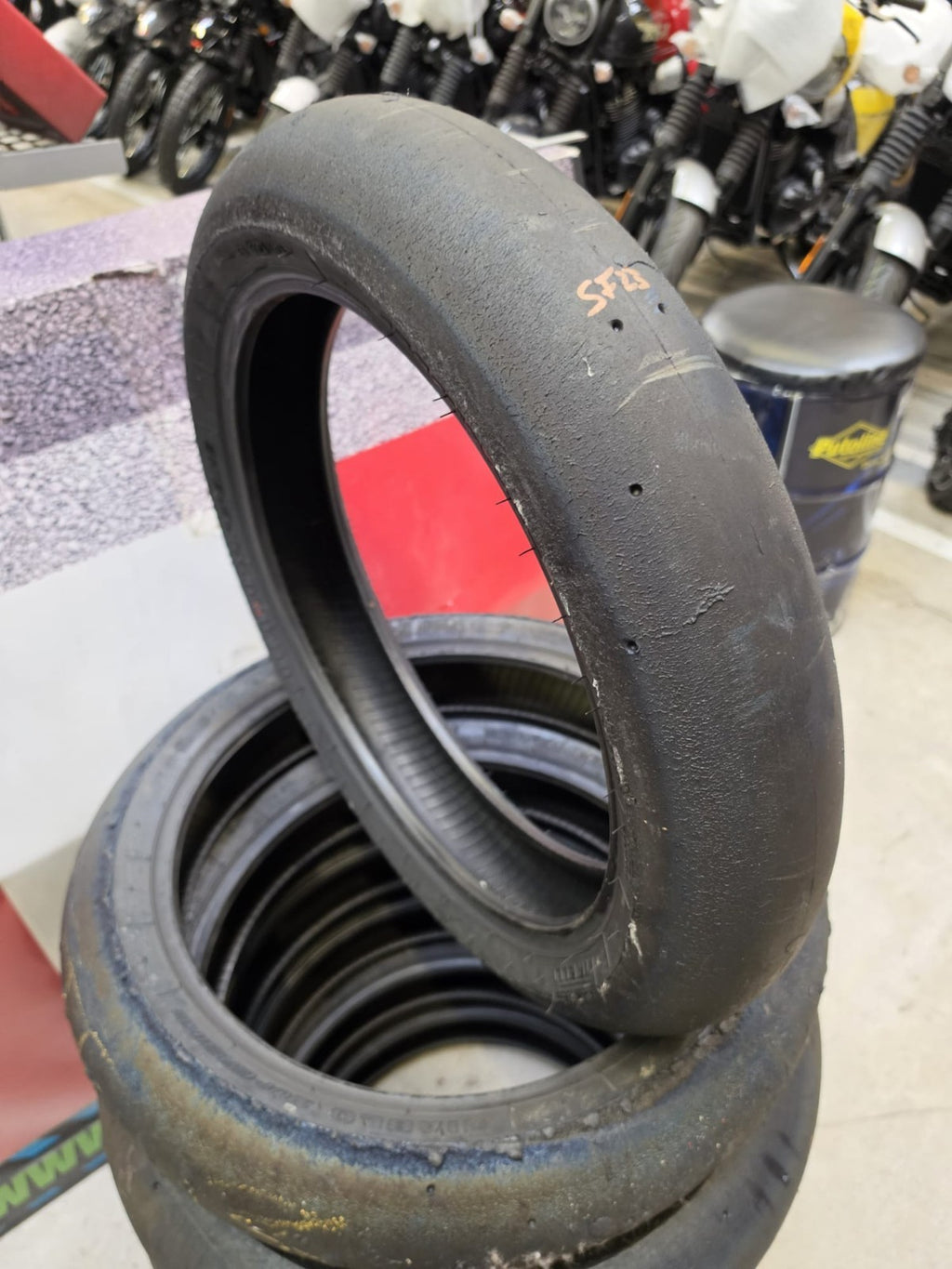 Pirelli Diablo Superbike SC1 125/70-17 Used BSB Scrub Motorcycle Tyre - SF23