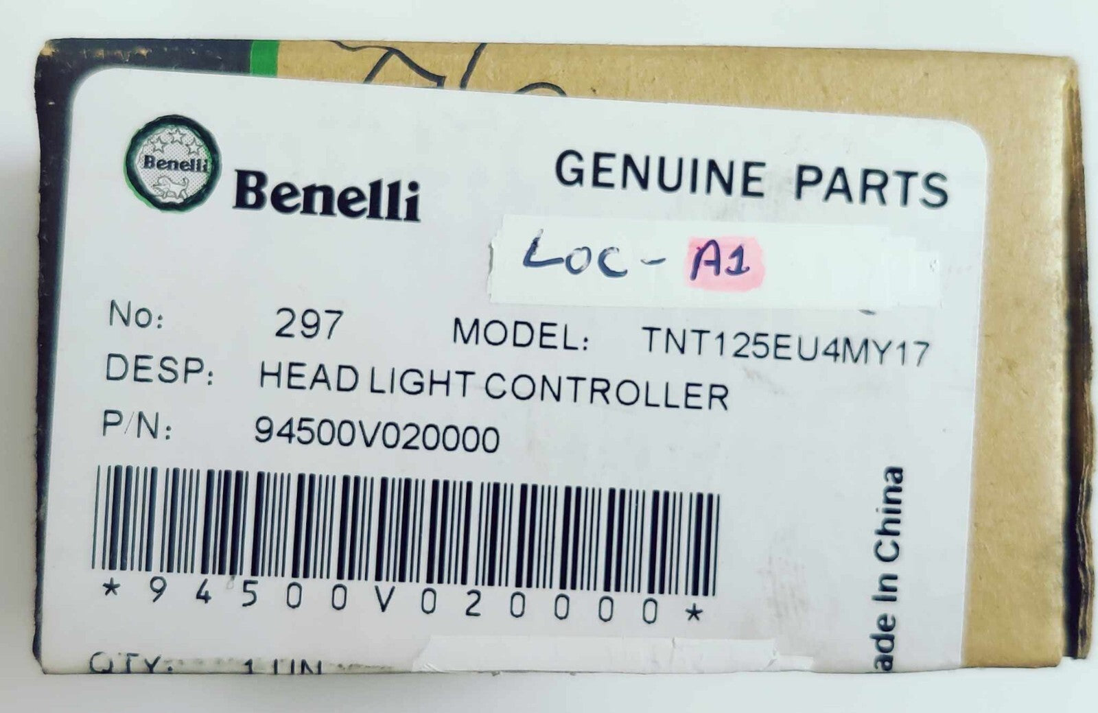 Benelli New Genuine Light Control Relay 94500v020000