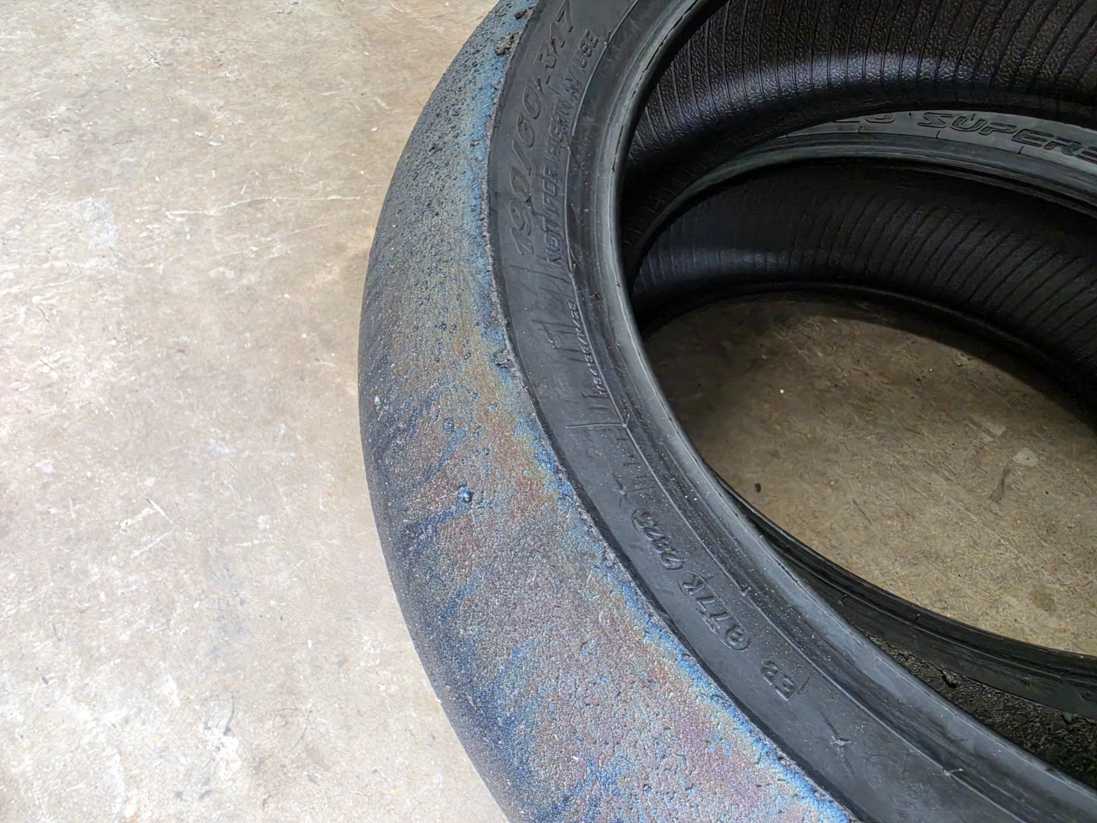 Pirelli Diablo Superbike SC0 190/60-17 Used BSB Scrub Motorcycle Tyre - SR16
