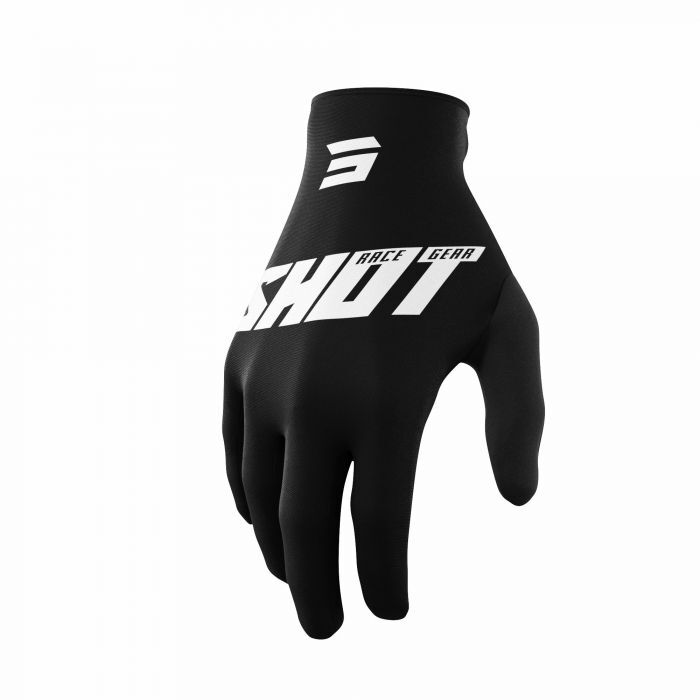 Shot Raw Gloves Burst Black Adult MX Motocross Off Road Enduro Gloves