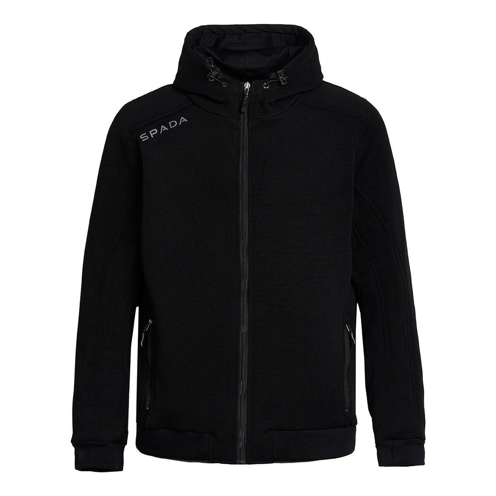 Spada Blade Zip Front CEAA Motorcycle Motorbike Armoured Hoodie Black