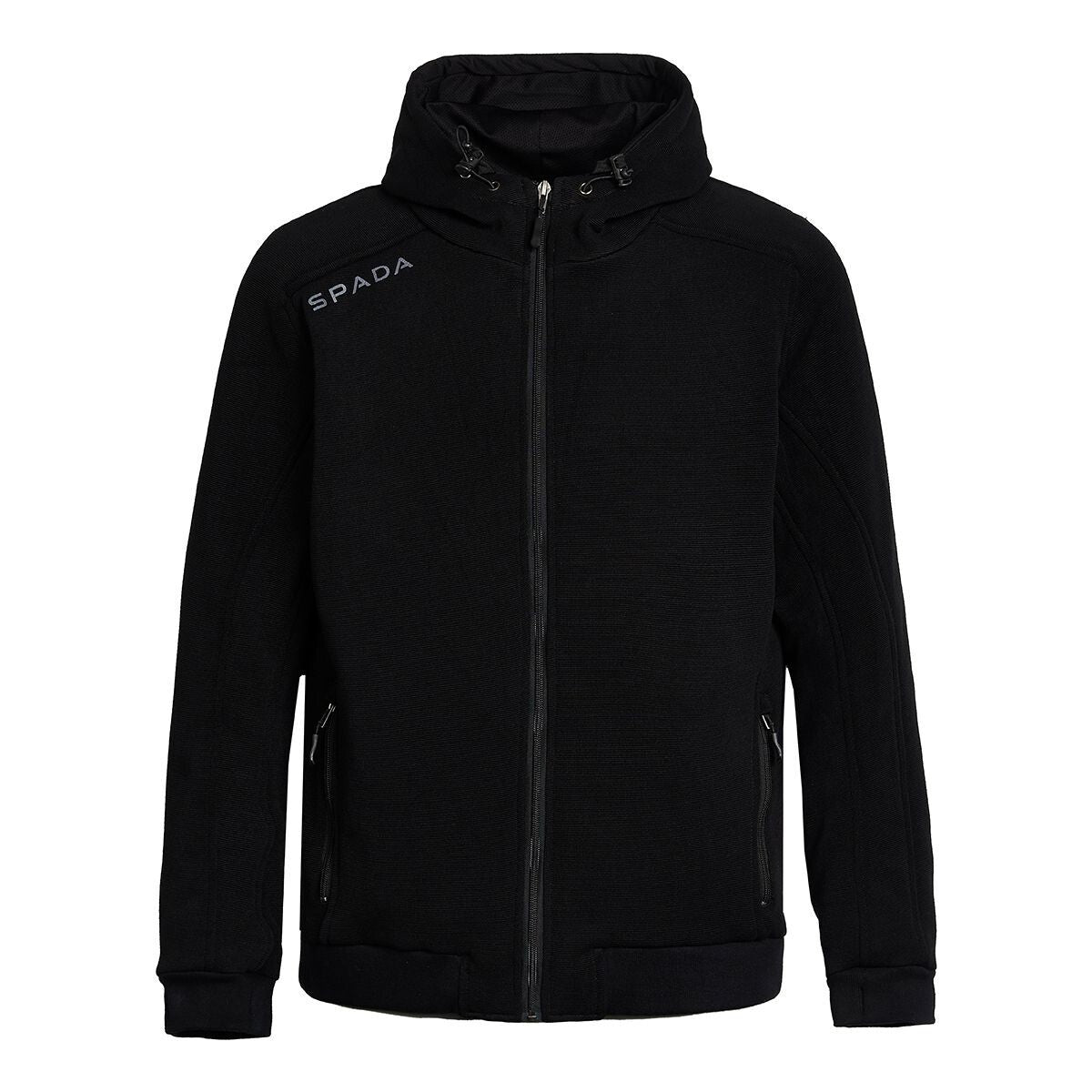 Spada Blade Zip Front CEAA Motorcycle Motorbike Armoured Hoodie Black