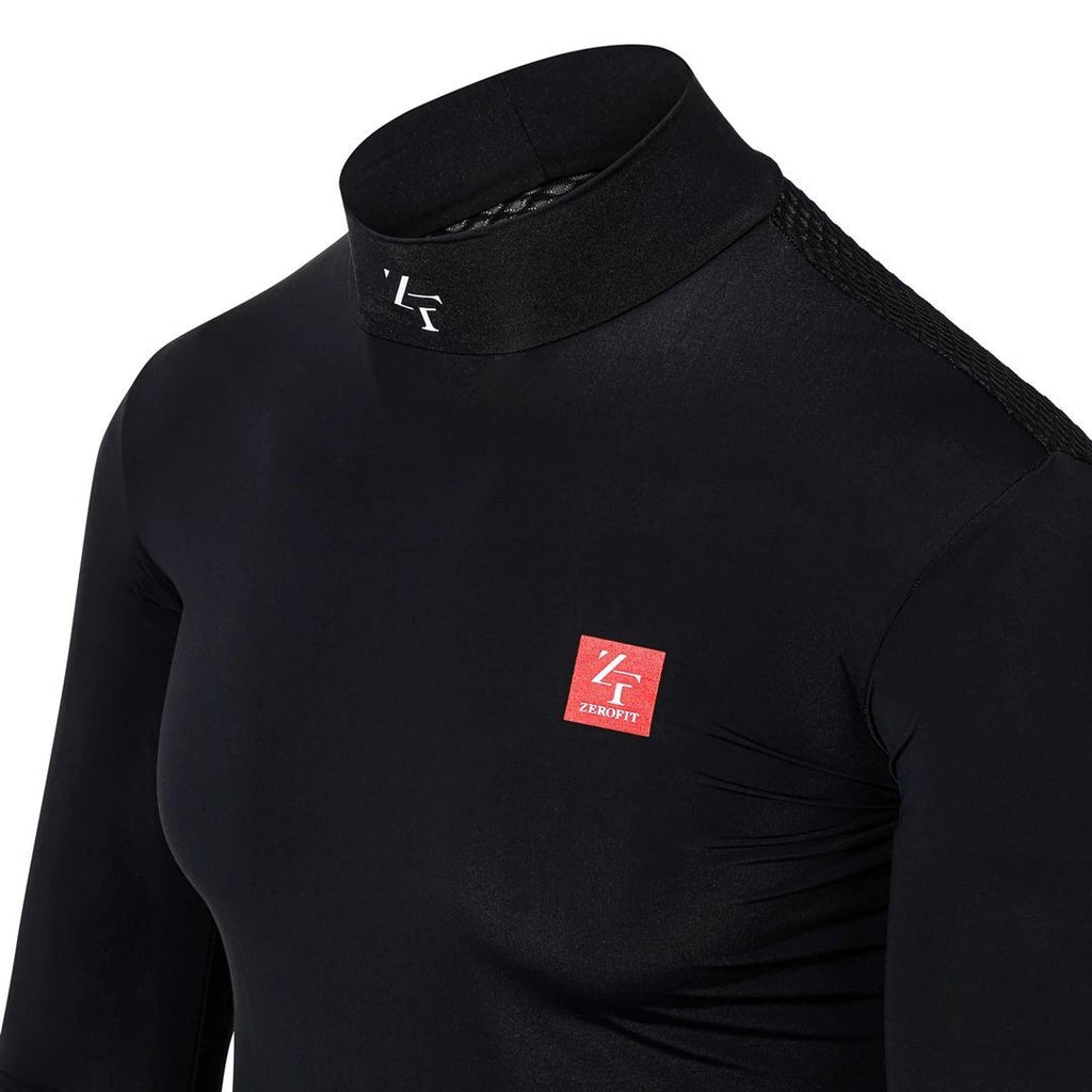ZeroFit IceSkin Cooling Wicking Baselayer Long Sleeve Top - Black
