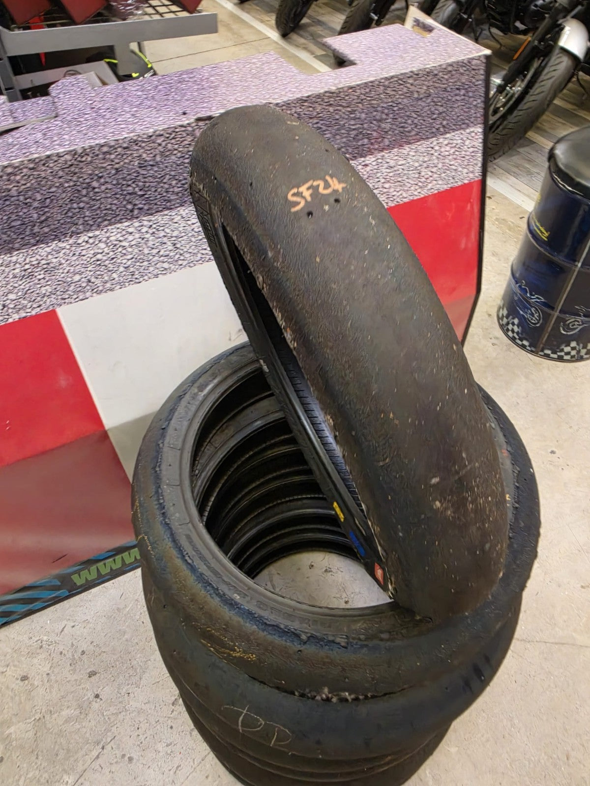 Pirelli Diablo Superbike SC1 125/70-17 Used BSB Scrub Motorcycle Tyre - SF24