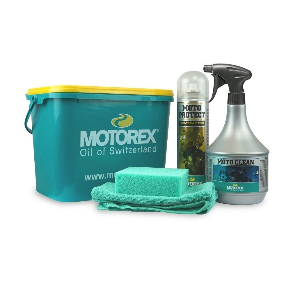 Motorex Motocare Kit Bucket Motorcycle Motorbike Cleaning Detailing Set