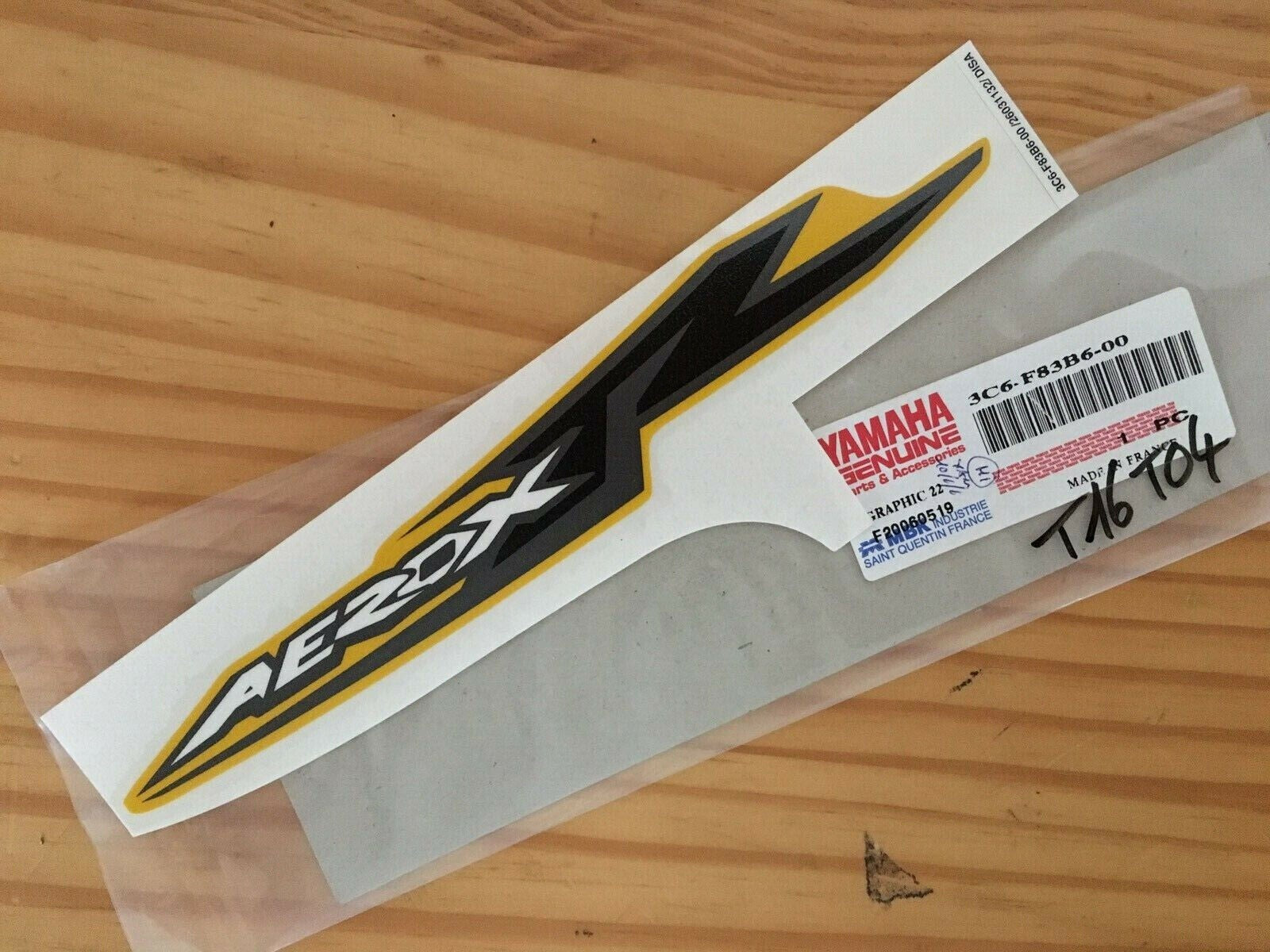 Genuine Yamaha YQL50 Aerox 2006 Side Cover Decal Emblem Graphic - 3C6-F83B6-00