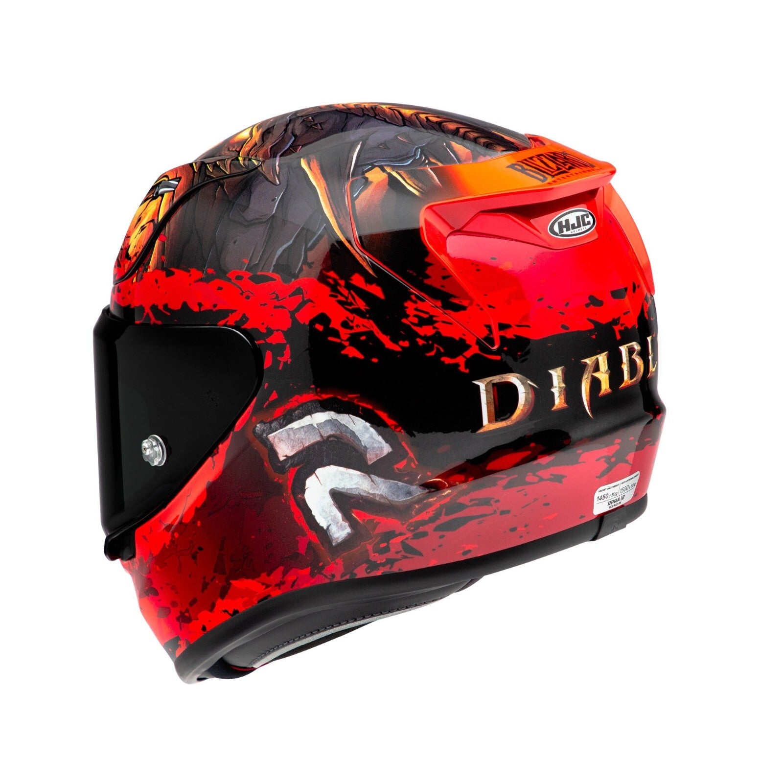 blizzard gear uk HJC RPHA12 Diablo Blizzard Limited Edition Full Face Motorcycle Motorb – Think Bike Gear