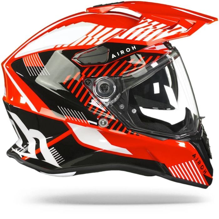 Airoh Commander Adventure ACU Gold Motorcycle Motorbike Helmet Boost Gloss Red