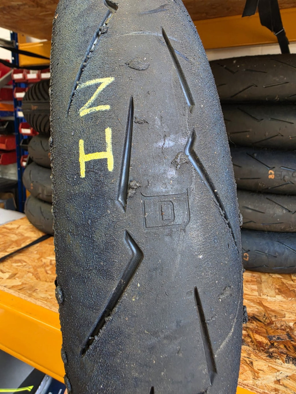 Pirelli Diablo Supercorsa SC1 V4 120/70-17 part worn front BSB scrub tyre