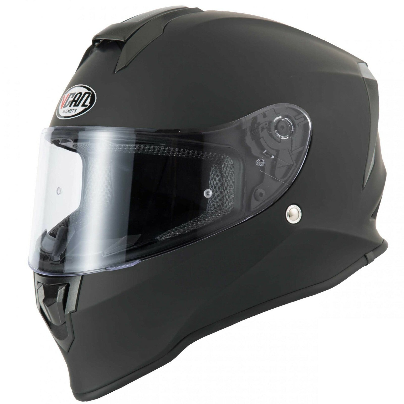 VCAN V151 Full Face Matt Black ACU Gold Motorcycle Motorbike Helmet