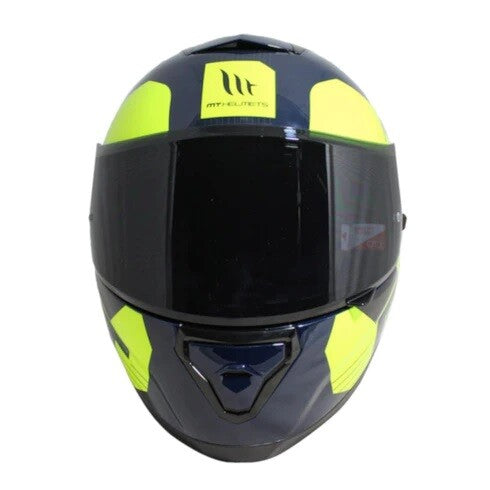 MT Thunder 3 SV Ray Motorcycle Motorbike Full Face Helmet Gloss Navy Fluo Yellow
