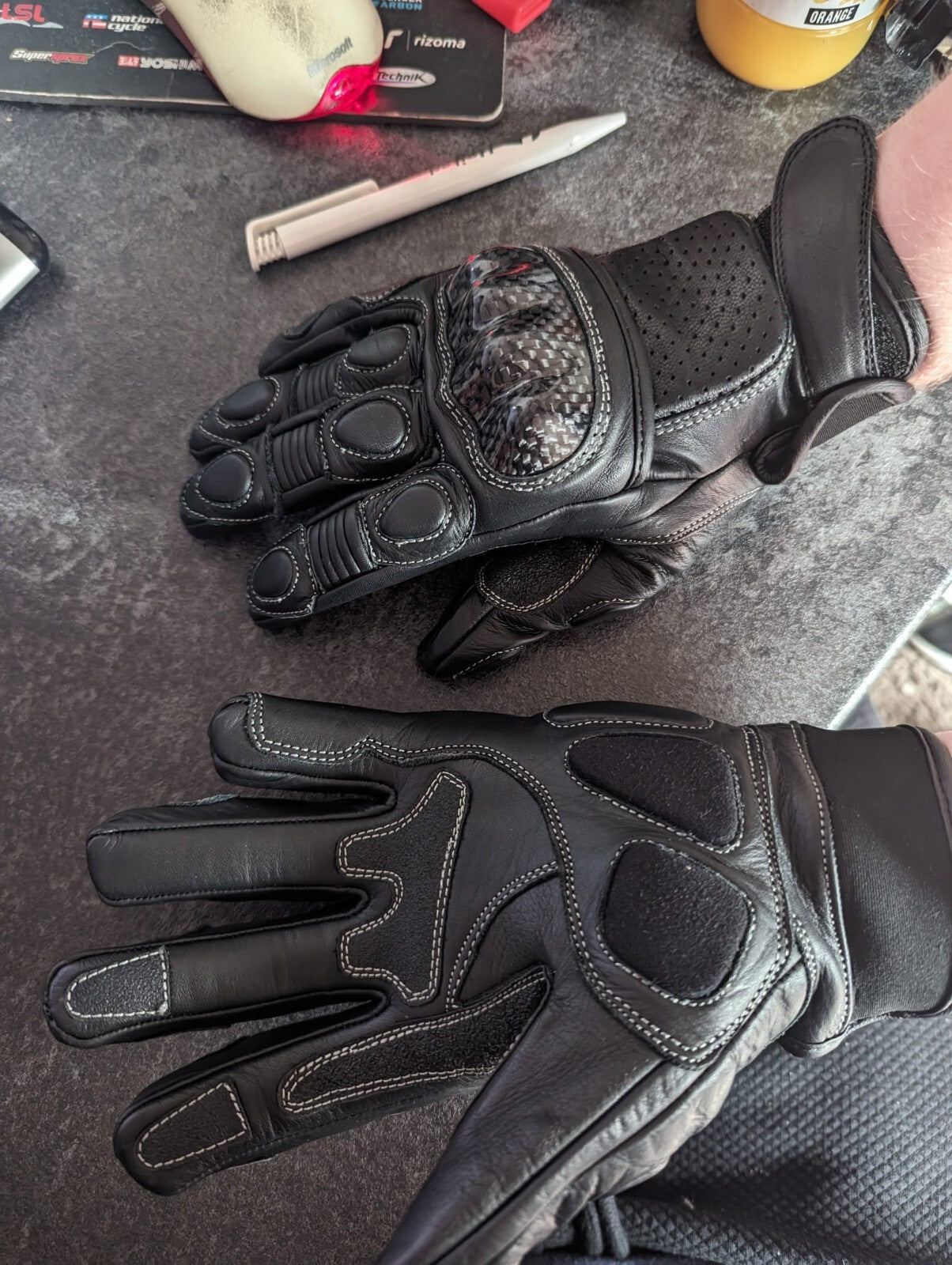 Merlin MLG101 - Black Motorcycle Gloves - Small