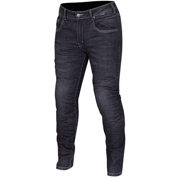 Route One Ladies Peyton CE Multi Layer Motorcycle Motorbike Jeans - Black
