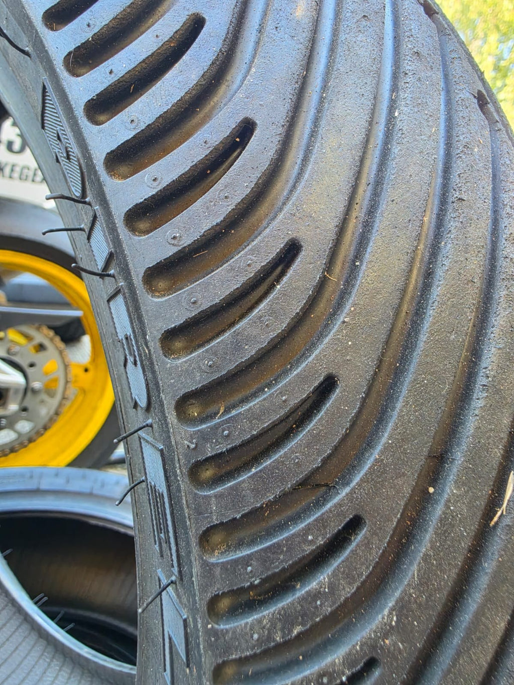 Pirelli Diablo Rain Rear SCR1 Part worn scub motorcycle tyre