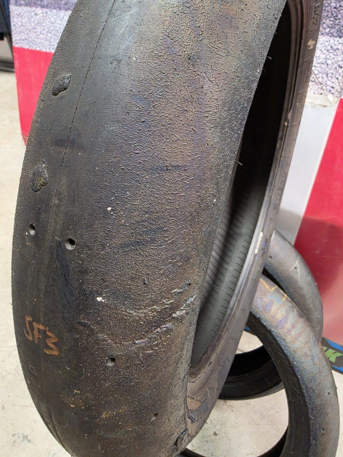 Pirelli Diablo Superbike SC1 125/70-17 Used BSB Scrub Motorcycle Tyre - SF3