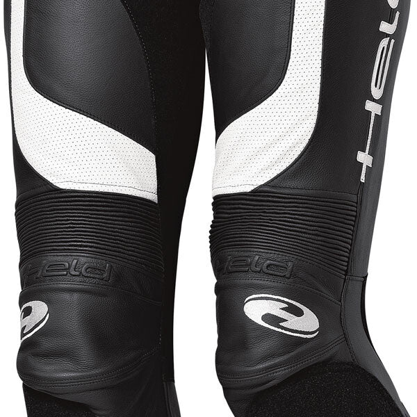 Held Rocket II Leather Motorcycle Motorbike Pants - Black / White - EU60