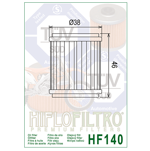 Hiflo Filtro HF140 Motorcycle Motorbike Oil Filter Replaces Yamaha Husqvarna