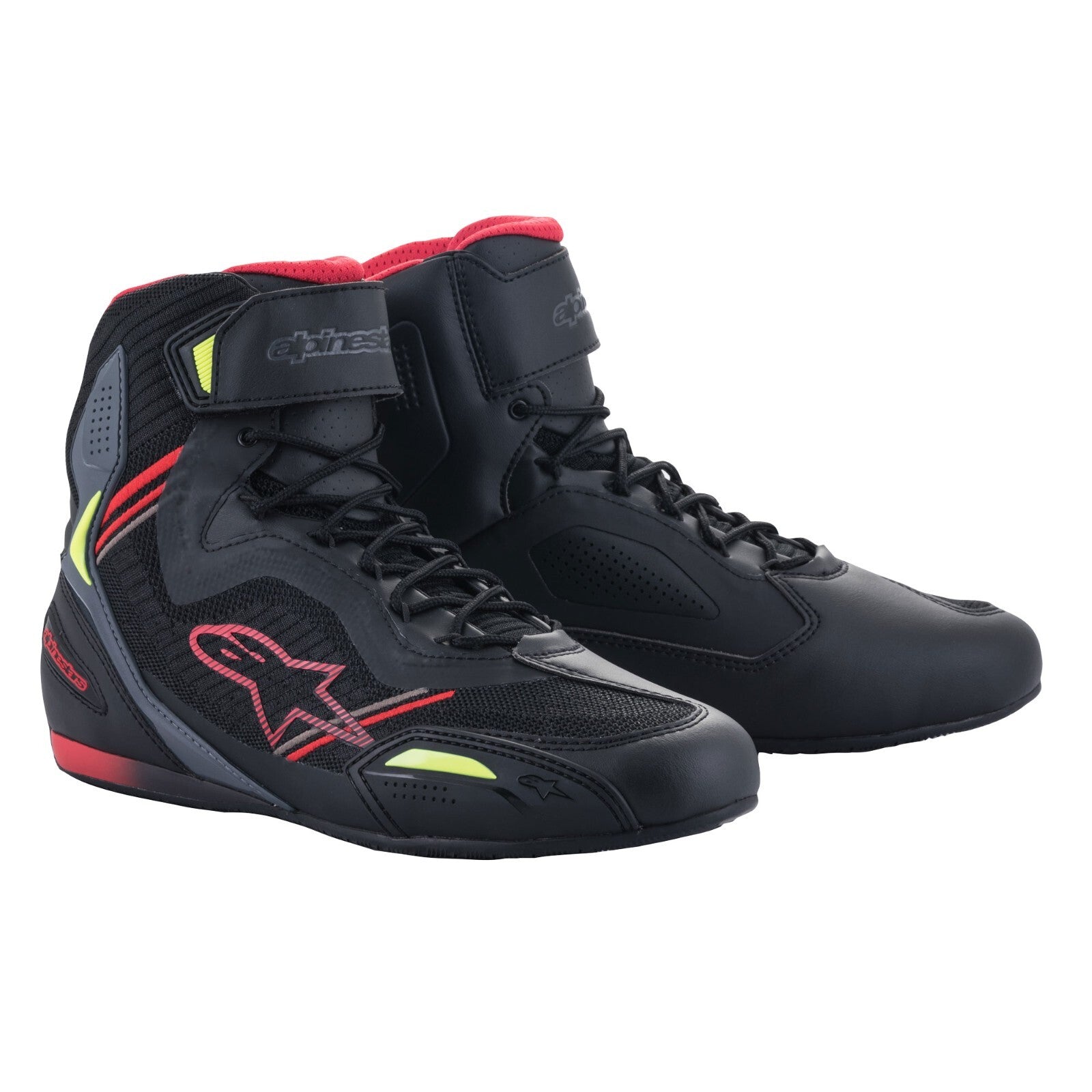Alpinestars Faster 3 Rideknit Motorcycle Motorbike Sports Shoe Boots Black Red