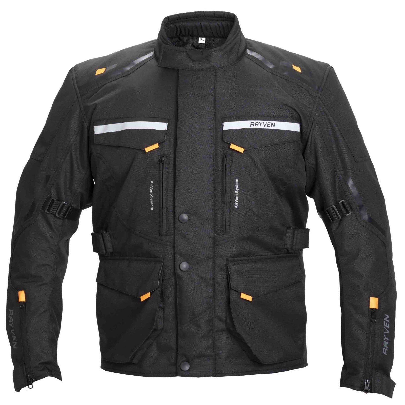 Rayven Austin Black CE AA Waterproof Motorcycle Motorbike Textile Jacket