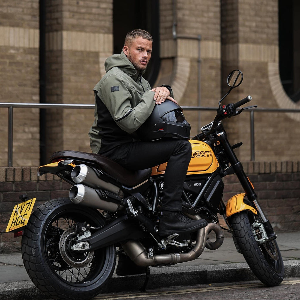 Oxford Mondial Street Dry2Dry Laminate CEAA Motorcycle Motorbike Jacket - Khaki