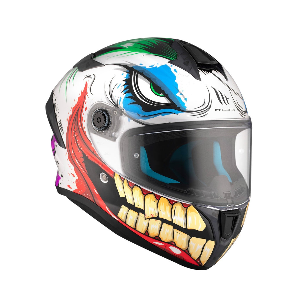 MT Helmet Targo S Joke ECE2206 Full Face Motorcycle Motorbike Helmet Gloss Clown