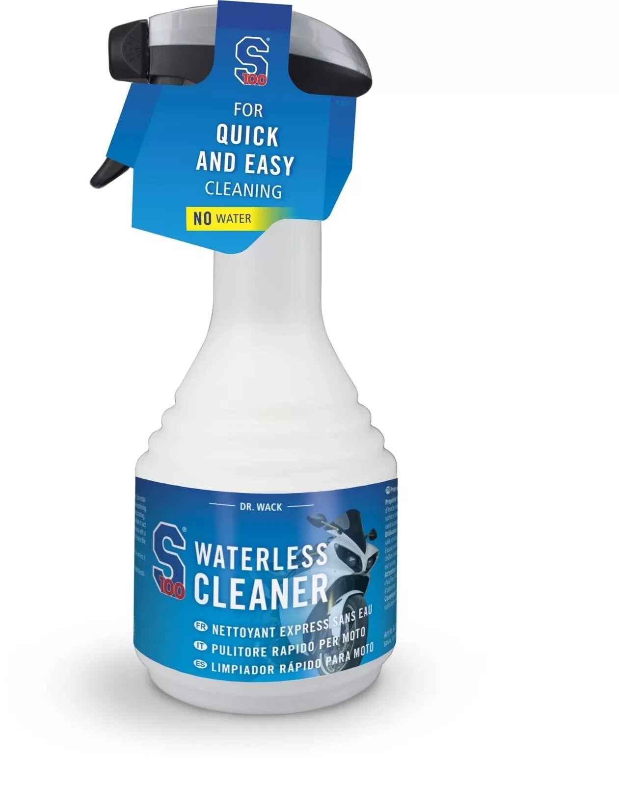 Dr Wack S100 Motorcycle Motorbike Waterless Spray & Wipe Cleaner 500ml