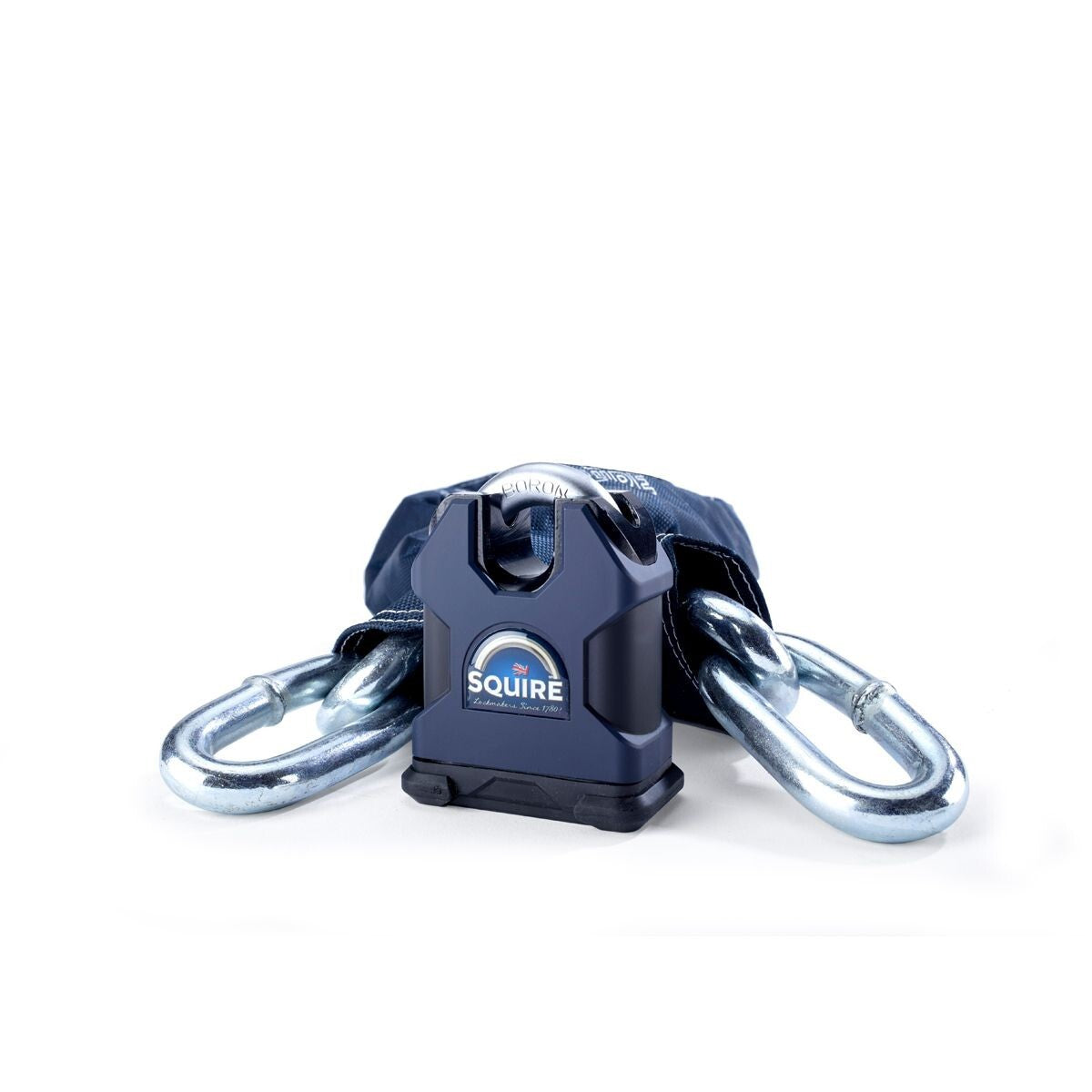 Motorcycle Bicycle Squire 14mm Chain SS65CS Padlock Inc. Sold Secure - Diamond