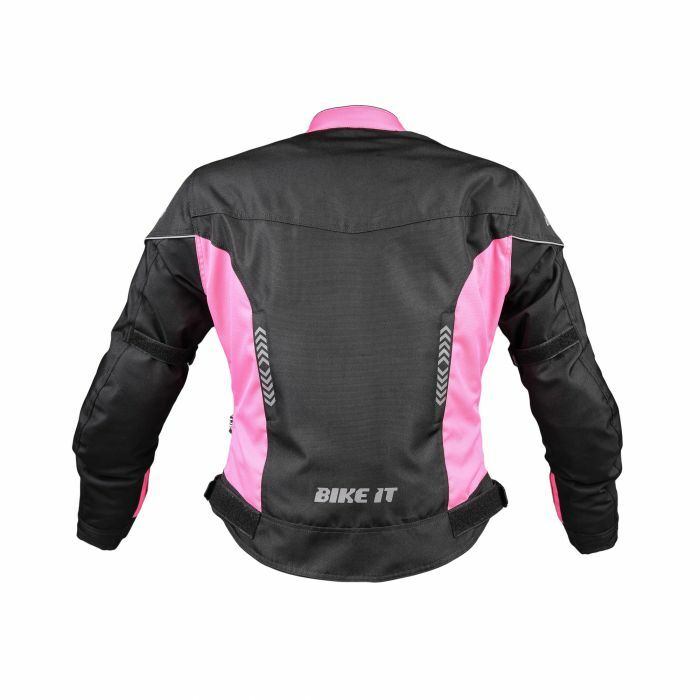 Bike It Insignia Textile Ladies Waterproof CEAA Motorcycle Motorbike Jacket Pink