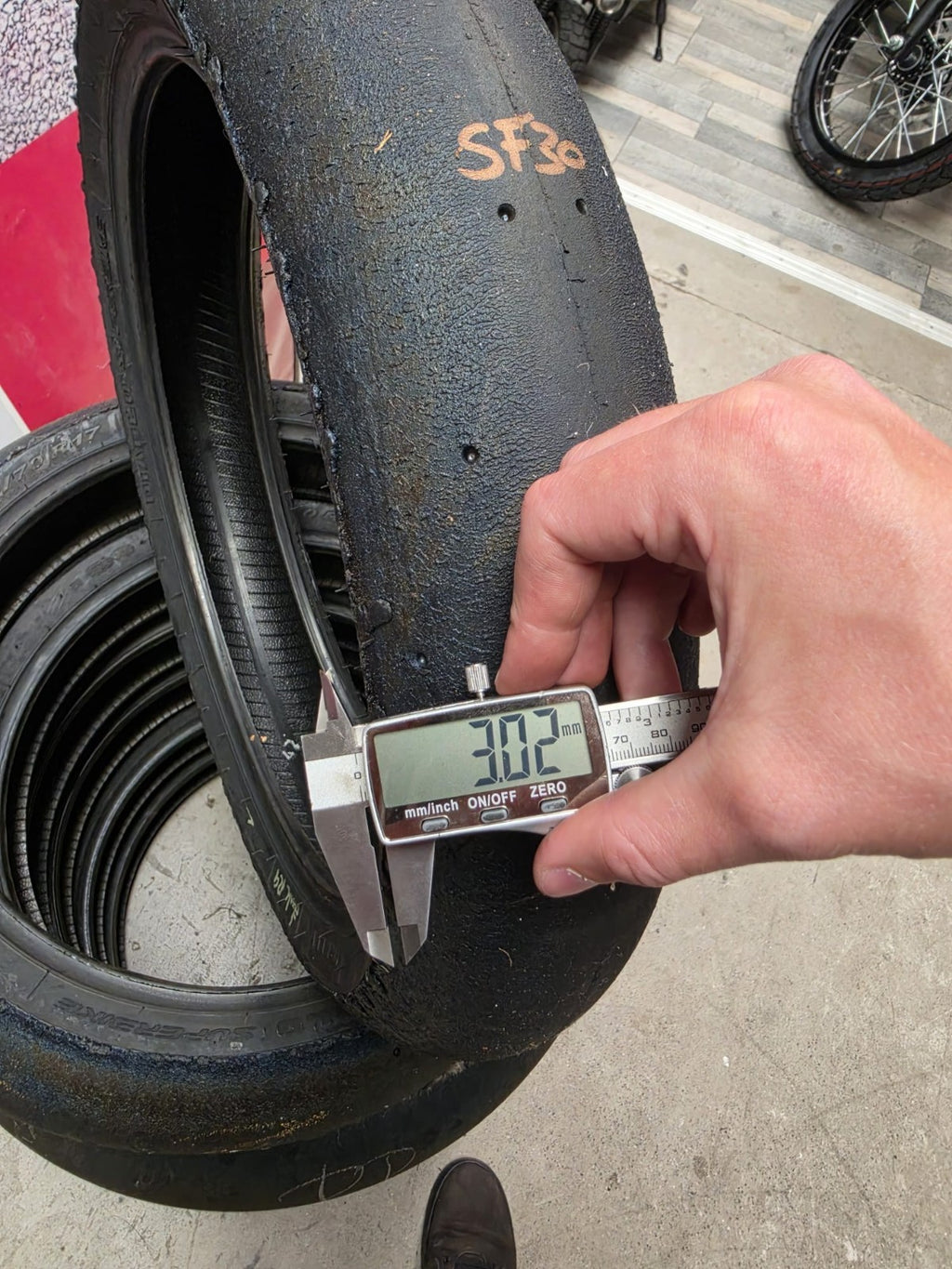 Pirelli Diablo Superbike SC1 125/70-17 Used BSB Scrub Motorcycle Tyre - SF30